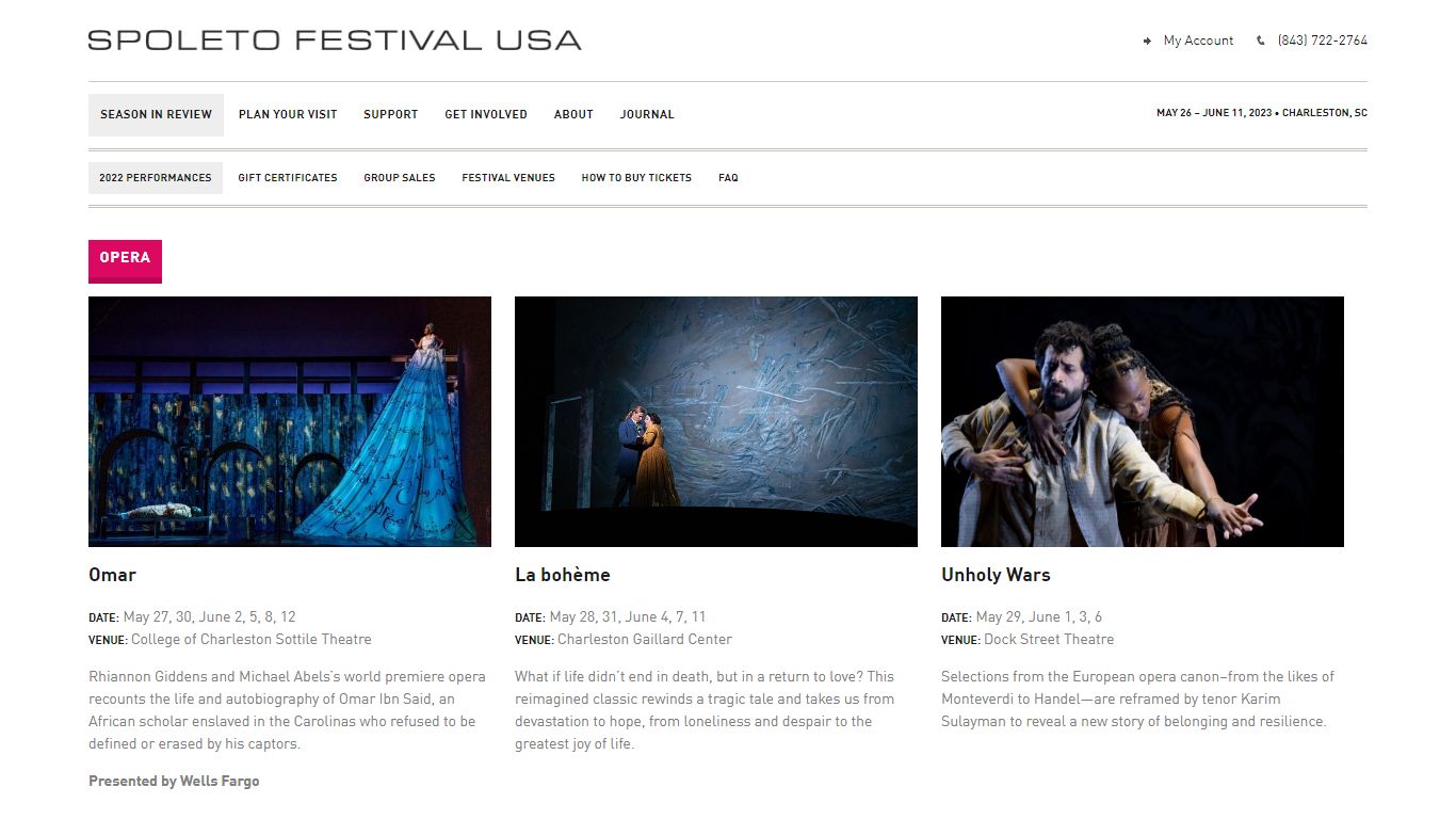 2022 Performances | Spoleto Festival USA 2022